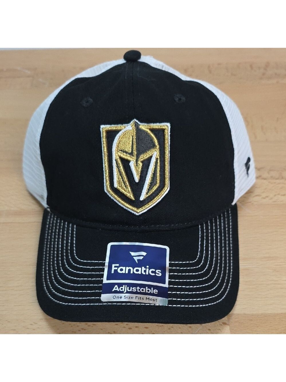 Vegas Golden Knights Fanatics Black and White Cap with Gold New Kids